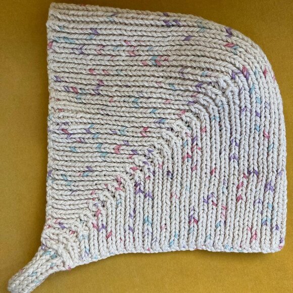 Trendy hand-knitted Adult Snap Bonnet hat | Cottagecore | Prairiecore | Viral - Picture 1 of 11